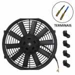 Eletroventilador axial do radiador 12V 10 pás diâmetro 327mm (14 polegadas) 80W aspirante universal (sem ar-condicionado)