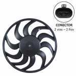 Eletroventilador/ventoinha do radiador 12V 10 pás diâmetro 365mm 168W aspirante Bosch Fiat Palio Essence Sporting Way Weekend Locker Trekking Siena Tetrafuel (sem ar-condicionado)