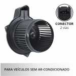 Eletroventilador interno caixa ar forçado 12V diâmetro 120mm Denso Fiat Fiorino Grand Siena Palio Uno Vivace Way (sem ar-condicionado)
