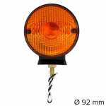 Lanterna dianteira âmbar redonda com suporte Ø 92 mm lado direito/esquerdo universal