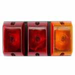 Lanterna traseira bicolor tijolinho com soquete interno lado direito universal