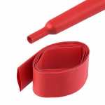 Tubo espaguete termo retrátil / termo encolhível 25.4mm (1 polegada) vermelho 2:1 rolo 1m