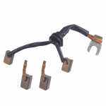 Jogo de escovas 12V 7 x 11 x 16.3 mm Hitachi Komatsu Nissan Micra Sentra Terrano Volkswagen Golf Jetta Polo (c/ cabo médio - 145 mm)