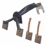 Jogo de escovas 12V 4.5 x 14 x 17 mm para motor de partida Hitachi (c/ cabo curto - 125 mm)