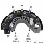 Retificador do alternador 80A / 100A Delco Remy Chevrolet GM Cobalt Cruze Onix Prisma Spin