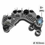 Retificador do alternador 80A Valeo Chevrolet GM Celta - ligações