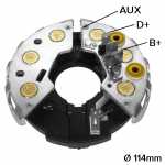 Retificador do alternador 35A / 45A / 55A Bosch K1 Ford Belina Corcel Del Rey Escort Pampa Royale Verona Versailles Gurgel Mercedes-Benz Volkswagen Apollo Gol Logus Parati Passat Pointer Quantum Santana Saveiro Voyage - ligações