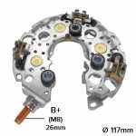 Retificador do alternador 120A Denso Ford C-Max Focus Fusion Volvo C60 S40 V50 - ligações