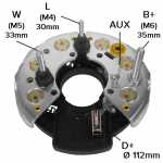 Retificador do alternador 28A / 35A / 55A Bosch K1 Agrale Case Fiat-Allis Massey Ferguson Maxion Mercedes-Benz Müller MWM Puma Toyota