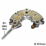 Retificador do alternador 80A Denso Toyota Camry Corolla Land Cruiser - ligações
