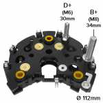 Retificador do alternador 55A Bosch GC Chevrolet GM Corsa - ligações