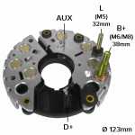 Retificador do alternador 100A Bosch N1 Volvo 740 760 780 940 - ligações