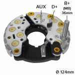 Retificador do alternador 90A Bosch N1 Fiat Tempra Tipo - ligações