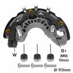 Retificador do alternador 100A Delco Remy Chevrolet GM Cruze Onix S10 Sonic TrailBlazer - ligações