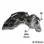 Retificador do alternador 100A Delco Remy Chevrolet GM Blazer Corsa Omega S10 Vectra - ligações