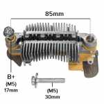Retificador do alternador 90A Mitsubishi Honda Civic - ligações