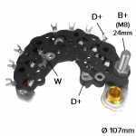 Retificador do alternador 50A / 60A / 70A / 80A / 90A / 95A Valeo A11VI / A13VI  Audi A3 BMW 320 325 520 525 M3 Citroën Berlingo BX Evasion Jumper Xantia XM Xsara ZX Peugeot 206 207 306 307 405 406 407 605 806 Expert Partner Seat Skoda Volkswagen Beetle G