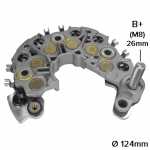 Retificador do alternador 140A Hitachi Nissan Primera Serena X-Trail - ligações