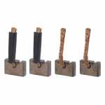 Jogo de escovas 12V 6.3 x 21.8 x 14.9 mm para motor de partida Iskra Case Dynapac Iveco New Holland