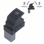 Botão/interruptor de vidro elétrico simples 3 terminais (pinos) porta dianteira lado direito (passageiro) Volkswagen VW Amarok Bora CC Jetta Passat Tiguan Touareg