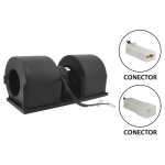 Eletroventilador interno duplo 24V com capa de proteção tamanho 318mm x 115mm com terminais diâmetro 76mm 1 velocidade climatizador interclima universal