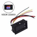 Voltímetro digital 0Vdc até 100Vdc amperímetro 0A até 10A universal