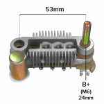 Retificador do alternador 45A / 60A Mitsubishi Daewoo Matiz Subaru Justy Libero - ligações