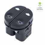 Botão/interruptor de vidro elétrico duplo porta dianteira lado esquerdo Ford Courier Ka 1997 até 2014 Fiesta 1996 até 2006