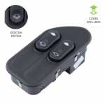 Botão/interruptor de vidro elétrico duplo porta dianteira lado esquerdo Ford EcoSport 2003 até 2007 Fiesta 2002 até 2011 com função de descida rápida