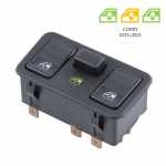 Botão/interruptor de vidro elétrico duplo console portas traseiras lado esquerdo e direito Volkswagen VW Gol Parati G2 (bola/bolinha) CLi GL GLS GTi TSi (moldura preta) 1998 até 2000