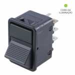 Botão/interruptor função cega universal para adaptação 3 terminais 1 estágio 12V / 24V Mercedes-Benz MB AGL (cara preta) 1113 1114 1213 1313 1314 1318 1517 1519 1520 1524 1924 1929 2013 2014 2219 Marcopolo ônibus Volare