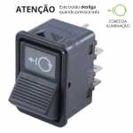 Botão/interruptor do freio motor desligado 12V / 24V Mercedes-Benz MB AGL (cara preta) 1113 1114 1213 1313 1314 1318 1517 1519 1520 1524 1924 1929 2013 2014 2219 Marcopolo ônibus Volare