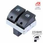 Botão/interruptor de vidro elétrico duplo porta dianteira lado esquerdo Volkswagen VW CrossFox Fox Gol G4 G5 G6 Parati Polo Saveiro SpaceFox Voyage