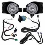 Kit farol auxiliar de milha (longo alcance) com lente de vidro para lâmpada H27 com botão interruptor e chicotes Chevrolet GM Agile