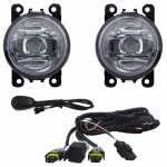 Kit farol auxiliar de milha (longo alcance) com lente de vidro para lâmpada H11 com botão interruptor e chicote Ford Ka