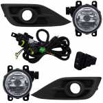 Kit farol auxiliar de milha (longo alcance) com lente de vidro para lâmpada H11 com botão interruptor e chicote Honda CR-V 2012-2015