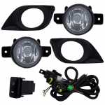 Kit farol auxiliar de milha (longo alcance) com lente de vidro para lâmpada H11 com botão interruptor e chicote Nissan Versa 2011-2013