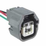 Chicote / conector 3 vias com 3 terminais fêmea para motobomba esguicho água pára-brisa Hyundai HB20 i10 i30 ix35 ix55 Veracruz Santa Fé Tucson KIA Sportage Picanto