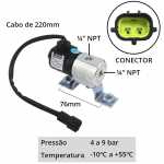 Válvula pneumática solenoide 24V acionamento freio motor reduzida troca de caixa MAN Volkswagen