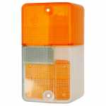 Lente para lanterna dianteira bicolor com pisca lado direito Scania 112 113