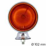 Lanterna dianteira com lente bojuda de para-choque em pedestal com suporte lado direito/esquerdo universal