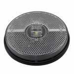 Lanterna lateral cristal redonda Ø 88 mm LED bivolt com conector lado esquerdo/direito universal