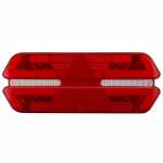 Lanterna traseira bicolor Triplo X LED bivolt com triângulo retrorrefletor lado direito universal