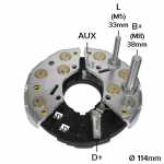 Retificador do alternador 95A Bosch K1 Ford Escort Royale Verona Versailles - ligações