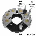 Retificador do alternador 55A / 70A Bosch K1 Chevrolet GM Astra Corsa Omega Suprema Vectra Opel Astra Corsa Omega Vectra Vauxhall Carlton Combo Corsa - ligações