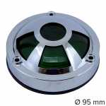 Lanterna lateral verde com soquete interno e aro protetor cromado lado esquerdo/direito universal