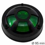 Lanterna lateral verde com soquete interno e aro protetor lado esquerdo/direito universal