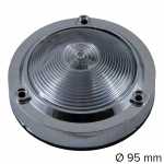 Lanterna lateral cristal cromada com soquete interno lado esquerdo/direito universal