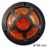 Lanterna lateral âmbar com aro protetor e soquete externo lado esquerdo/direito universal