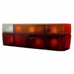 Lanterna traseira tricolor (âmbar / cristal / vermelha) lado direito Volkswagen Gol G1 (quadrado)